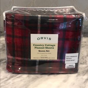ORVIS Country Cottage Flannel Sheets, Queen Set